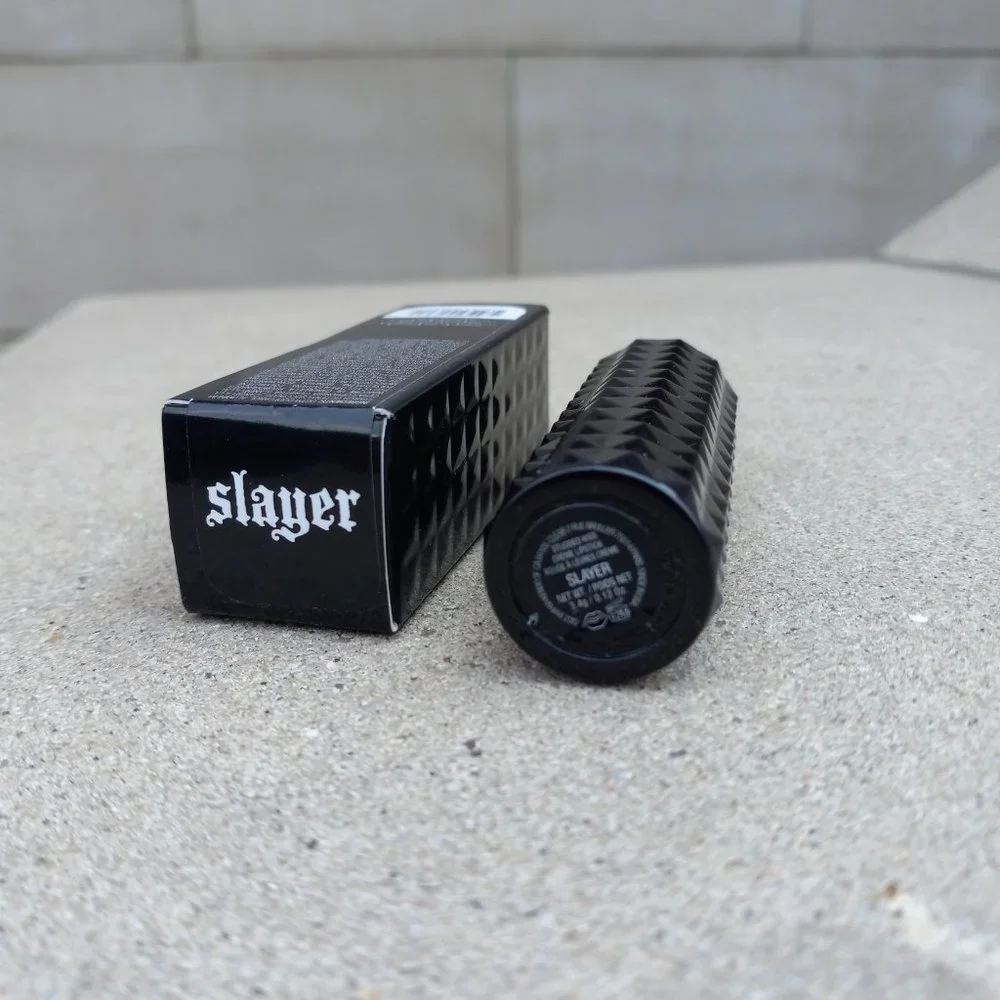 Kat Von D, KVD  Studded Kiss Creme Lipstick SLAYER (Black)  RETIRED  3.4 g NWB